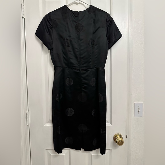 Vintage Handmade Black Dress Satin Zip Up About A Size 10 Women’s 1970 Pencil Dr - Picture 5 of 7
